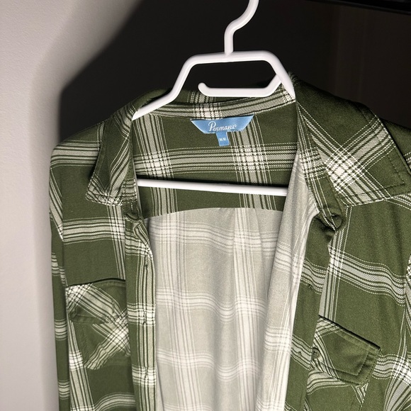 Rumors Green Plaid Shirt - Picture 1 of 2